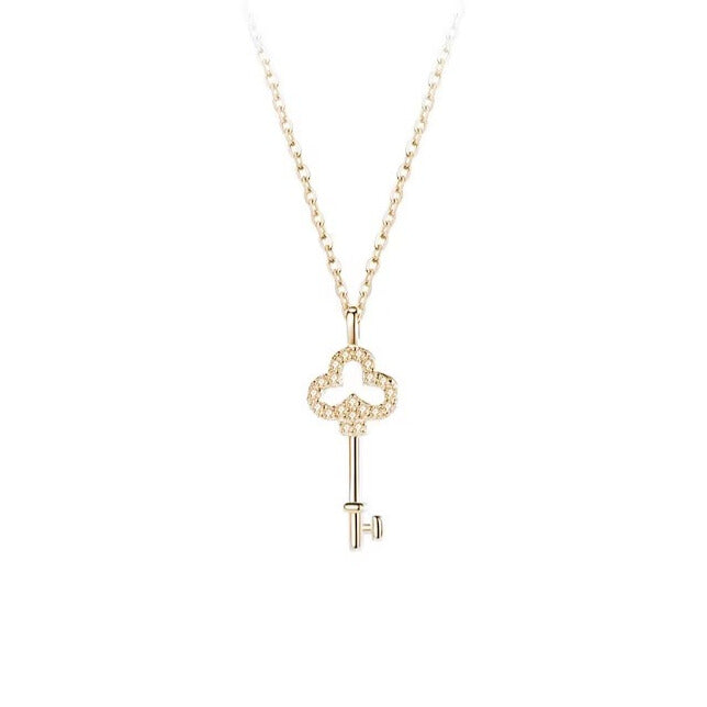 elegant jewellery gift sterling silver gold plated lover key necklace