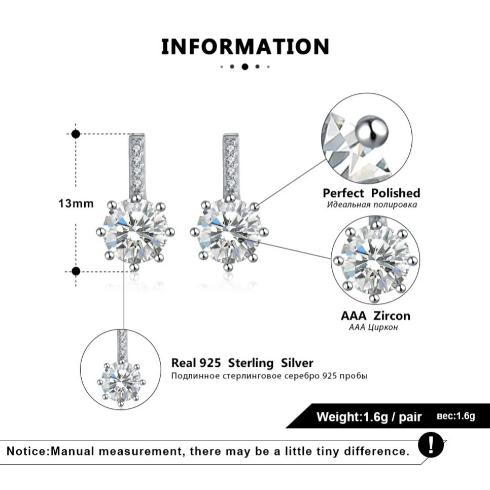 fine silver drop earrings for women