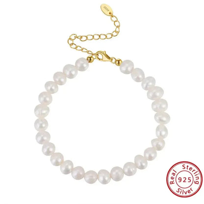elegant freshwater pearl bracelet 6–7mm pearls