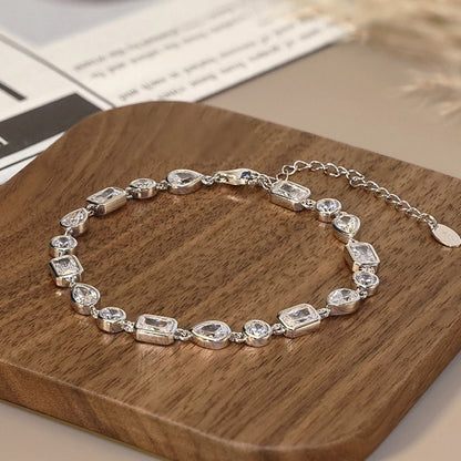 Luxury sterling silver and gold tennis bracelet perfect gift