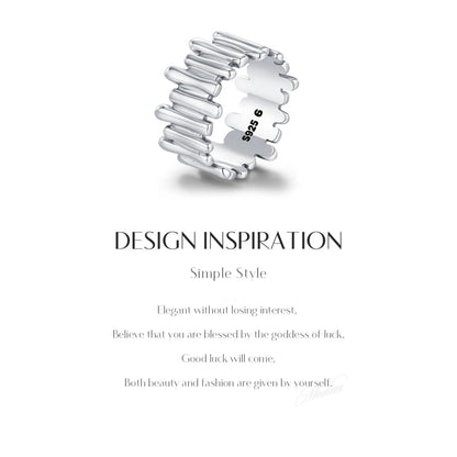 elegantia sterling silver ring wide band statement jewellery