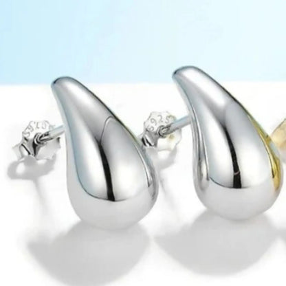 lightweight sterling silver teardrop earrings with clean contemporary design