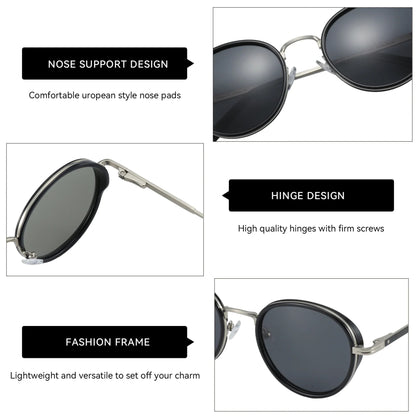 polarised tac lens round sunglasses uv400 design