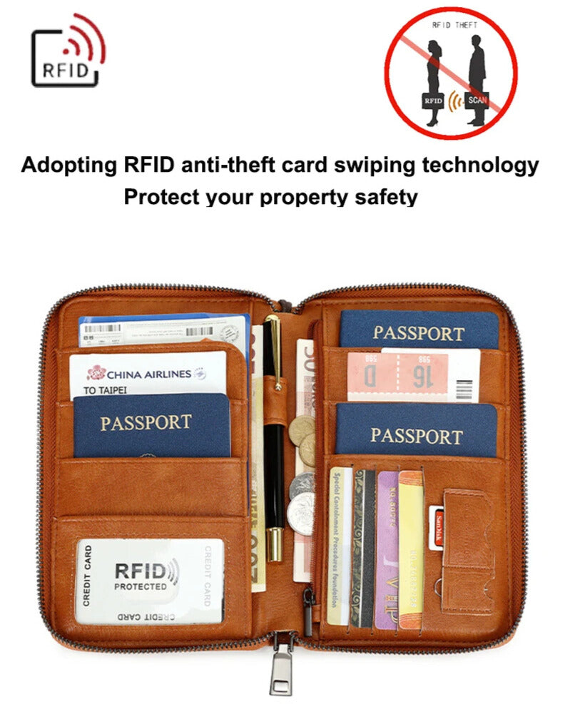 Lightweight travel wallet with compartments