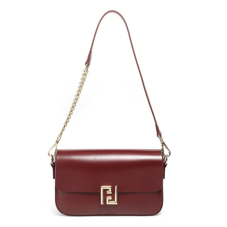 Elegant women’s red shoulder and red crossbody leather bag