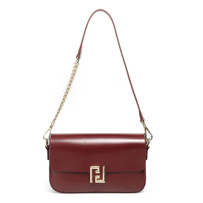 Elegant women’s red shoulder and red crossbody leather bag