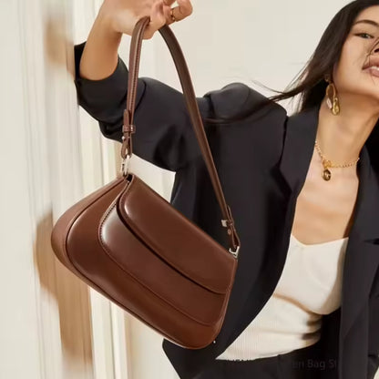 Aurora brown quiet luxury editorial shot