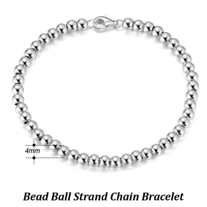 Luxury Italian beaded bracelet sterling silver and gold finish