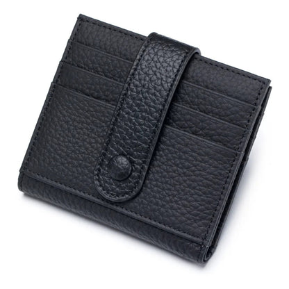 Slim Genuine Leather Wallet – Lightweight Cowhide Card Holder