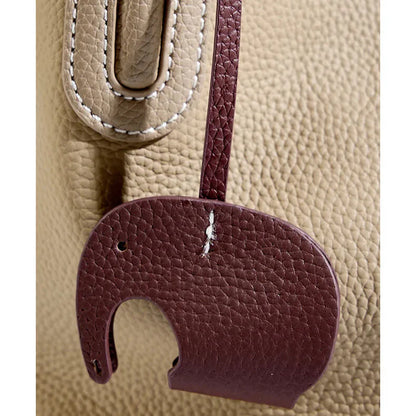 structured genuine leather womens bucket bag
