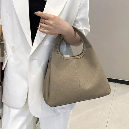 minimalist khaki leather purse