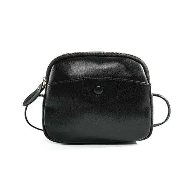 Charméa Mini luxury black leather handbag versatile for women