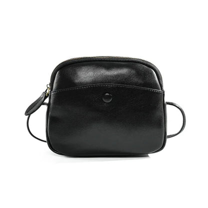 Charméa Mini luxury black leather handbag versatile for women