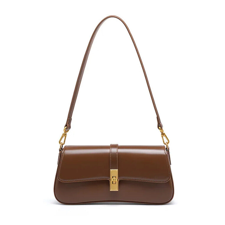 brown leather crossbody should bag for woman 