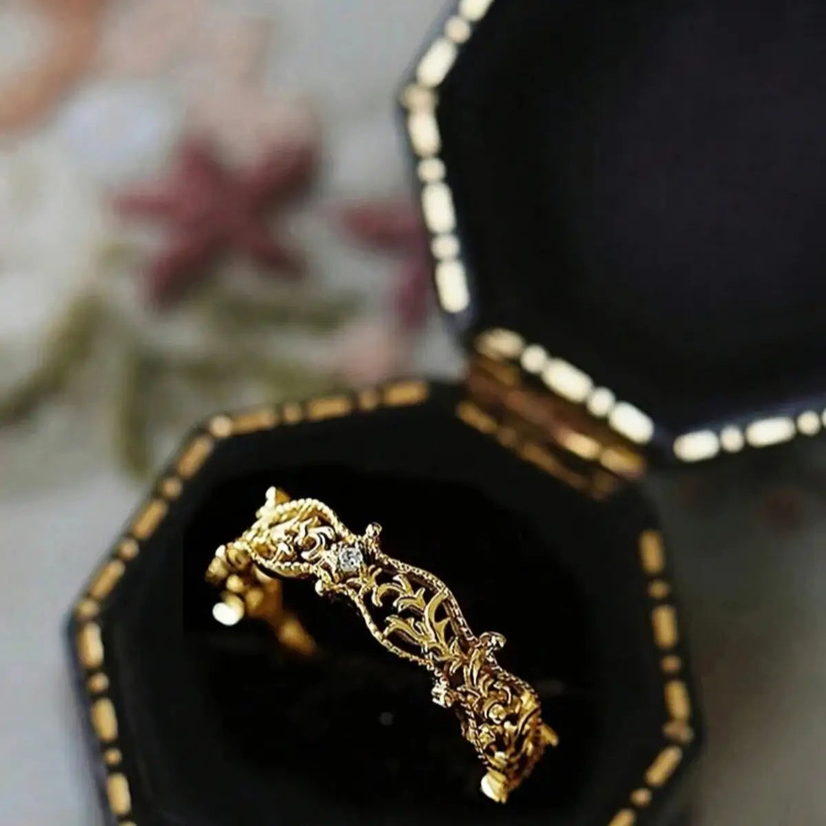 classic sterling silver band with round zircon stone