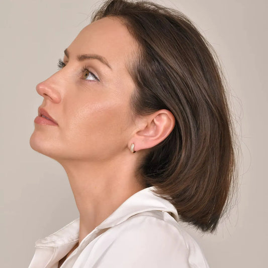 delicate small gold hoops minimalist jewellery uk