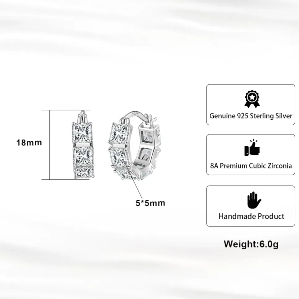 lightweight sterling silver hoops for daily wear detail