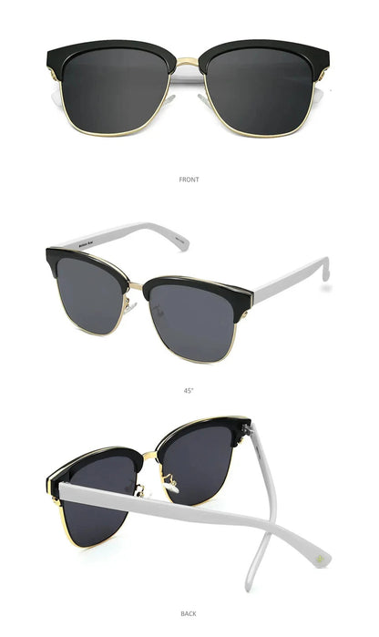 durable half-frame women’s sunglasses for daily outdoor use
