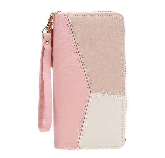 Women’s Continental Zip-Around Purse — PU Leather, Coin Pocket & Card Slots.