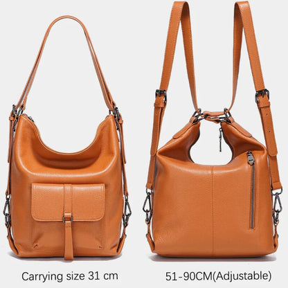 versaluxe brown convertible straps shoulder to backpack