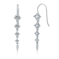 Cubic Zirconia Earrings – 925 Sterling Silver Crystal Drops for Women