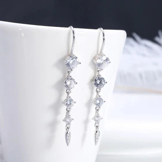 elegant cubic zirconia earrings for weddings