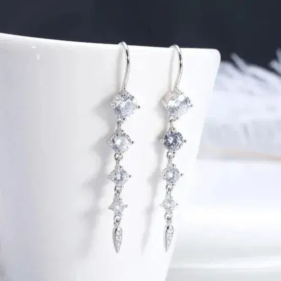 elegant cubic zirconia earrings for weddings