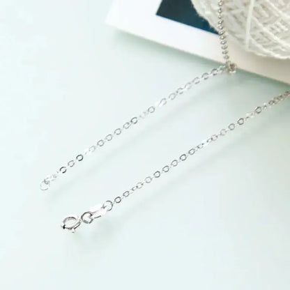 Chain and clasp detail of Elegantia cubic zirconia pendant necklace