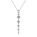 Cubic Zirconia Necklace – 925 Sterling Silver Crystal for Women
