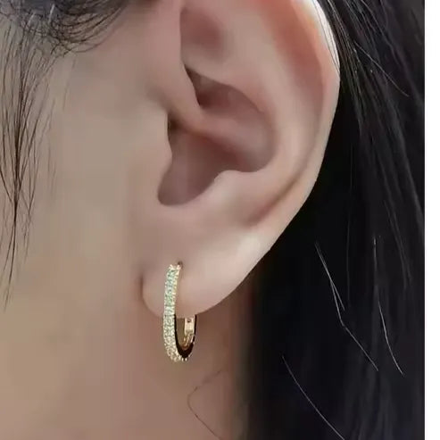 gold-plated hoop earrings secure fastening