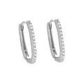 Hoop Earrings with Cubic Zirconia – 925 Sterling Silver