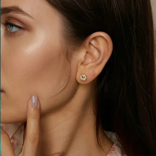 elegant gold zircon earrings for women uk