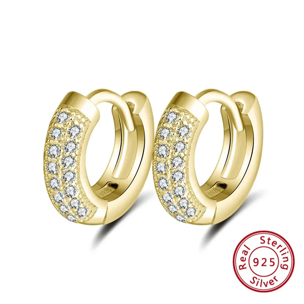 classic gold hoop earrings sterling silver base timeless style