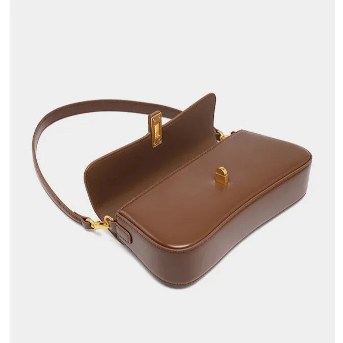 Quiet luxury leather handbag — lifestyle look