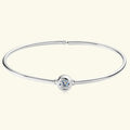 925 Sterling Silver Moissanite Bangle Bracelet