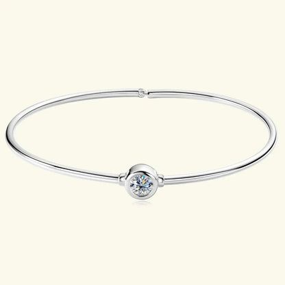 925 sterling silver moissanite bangle bracelet 0.5ct