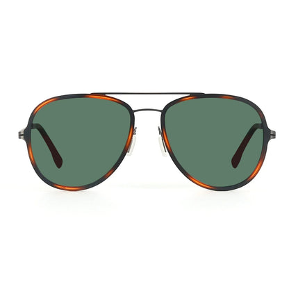 Luxury women’s aviator tortoise sunglasses with polarised UV400 lenses