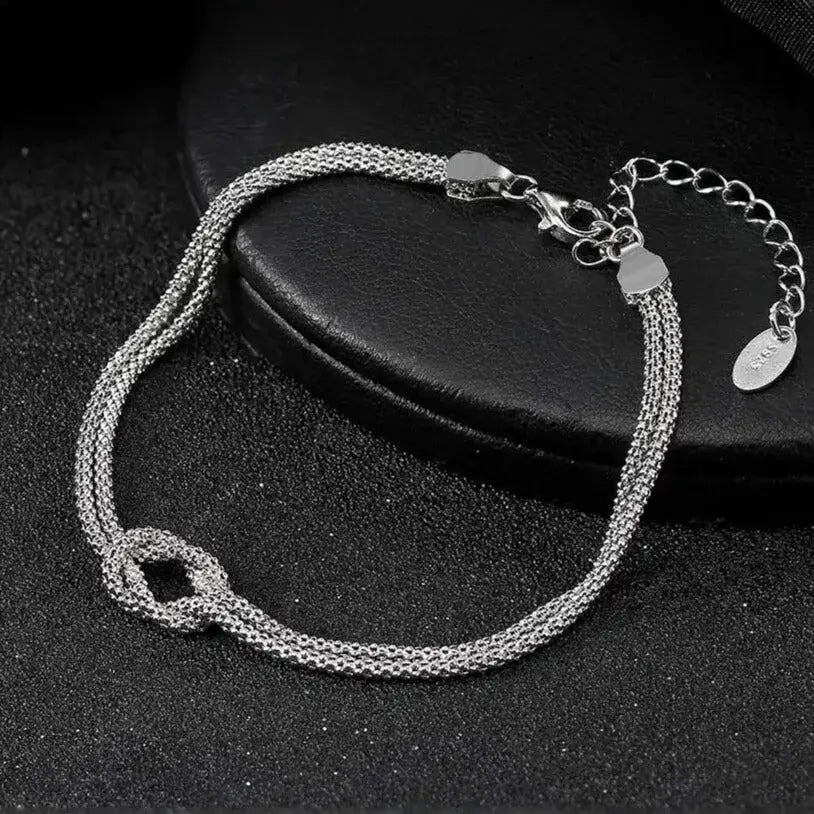 sterling silver textured bracelet elegant shine