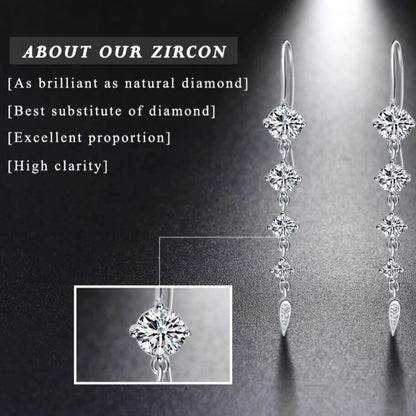 refined crystal drop earrings daily wear
