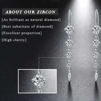 refined crystal drop earrings daily wear detail