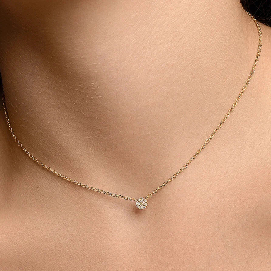 Gift-ready sterling silver necklace with sparkling 5 mm CZ stone