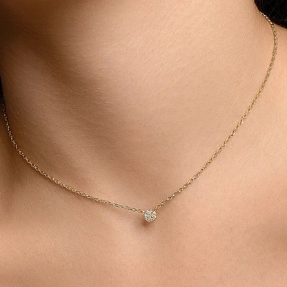 Gift-ready sterling silver necklace with sparkling 5 mm CZ stone
