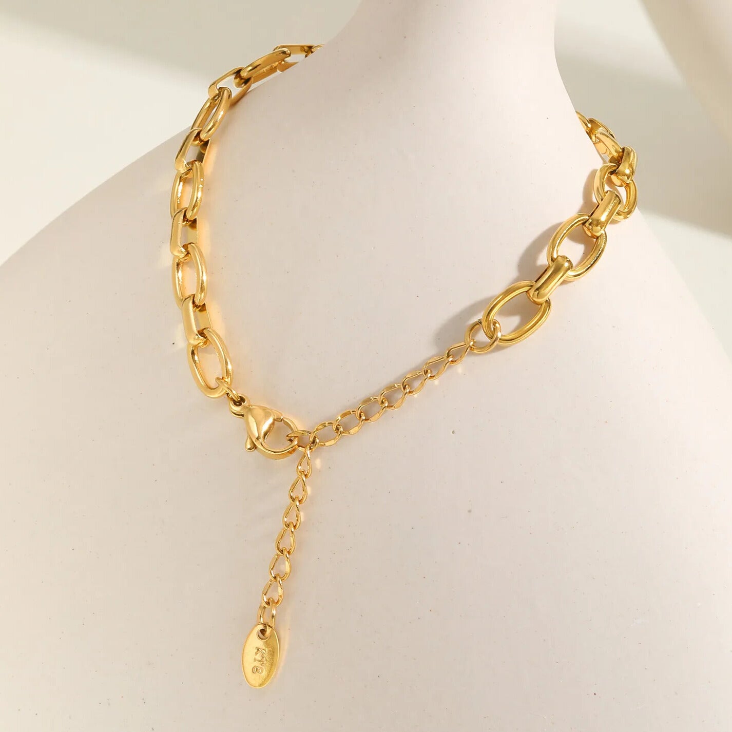 elegant gold plated link bracelet for parties