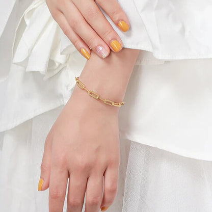 polished sterling silver gold bracelet Elegantia