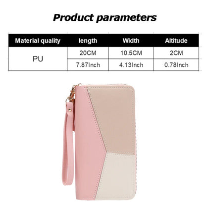 Women’s Continental Zip-Around Purse — PU Leather, Coin Pocket & Card Slots.