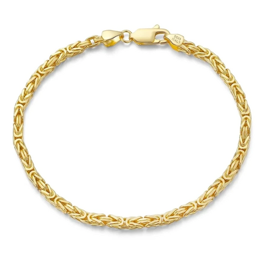 elegant byzantine chain bracelet sterling silver gold