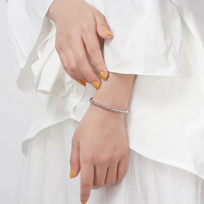 luxury silver gold beaded bracelet Elegantia