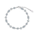 Sterling Silver Tennis Bracelet – Square, Oval & Teardrop Zircon Stones