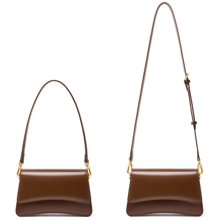 Luxury brown leather handbag – Celestia multi purpose bag design