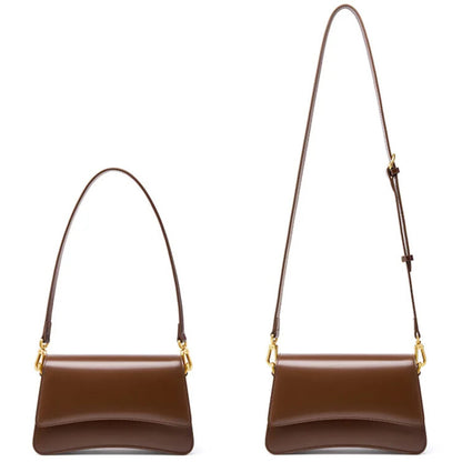 Luxury brown leather handbag – Celestia multi purpose bag design